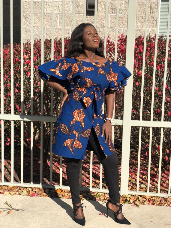 African top print tunic