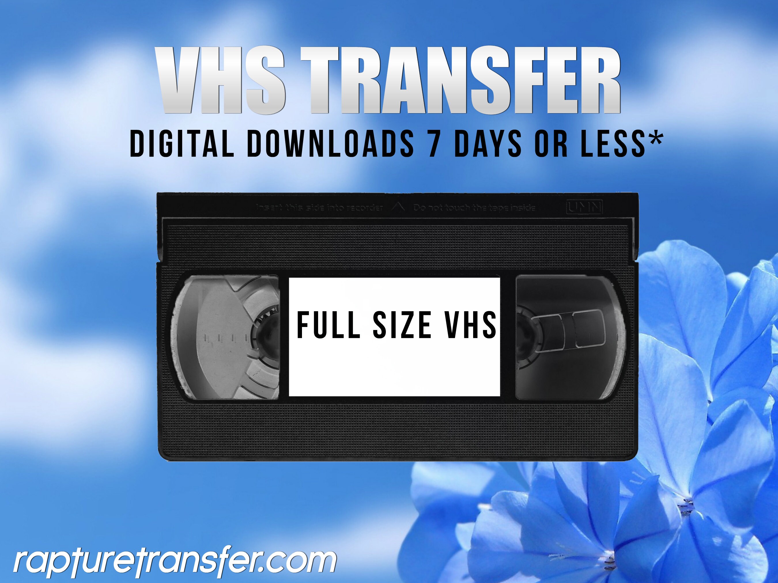 Full Size VHS Tapes Transferred to Digital click Item Etsy