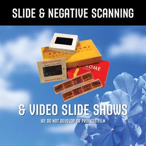 100 Slides & Negatives Scans (Price per 100 Images. We do NOT develop film. Click Item Details and read carefully)