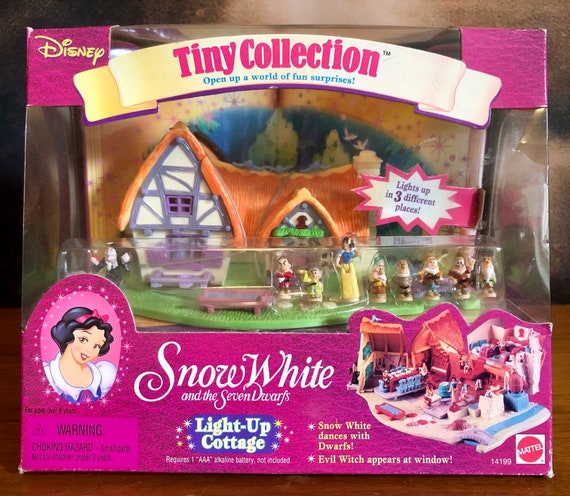 Vintage 1995 Disney Snow White Polly Pocket Light Up Cottage Etsy