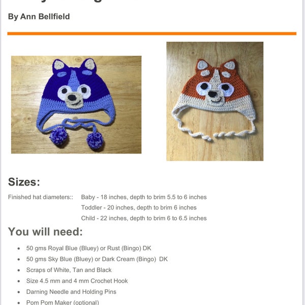 Bluey Crochet Pattern Etsy