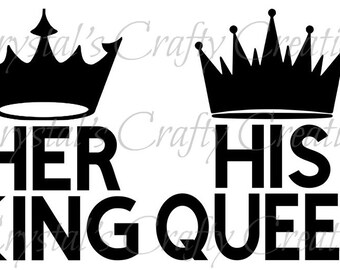 Download King and queen svg | Etsy