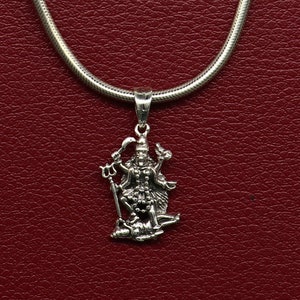 Colgante de plata de ley 925 con la bendición de la diosa Kalika maa/Kali ma, increíble colgante unisex, joyería personalizada, joyería tribal ssp571