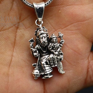925 sterling silver handmade divine Vishnu with Laxmi (narsimha)pendant, amazing stylish unisex pendant personalized jewelry ssp1564