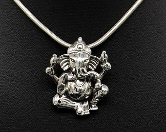 Vintage trendy 925 Sterling Silber handgemacht Lord Ganesha Anhänger, erstaunlich stylischer Unisex Anhänger Memming personalisierter Schmuck ssp507