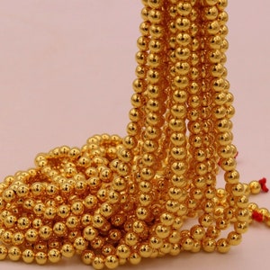 Lot 20 pieces 22karat yellow gold handmade beads or ball fabulous jewelry making loose beads, waxed  beads