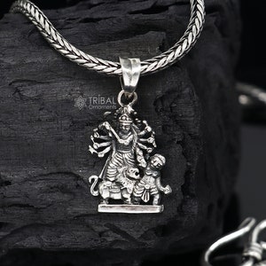 925 Sterling silver goddess MAHAKALI OR KALIKA maa design divine kali devi maa pendant for protection nsp698