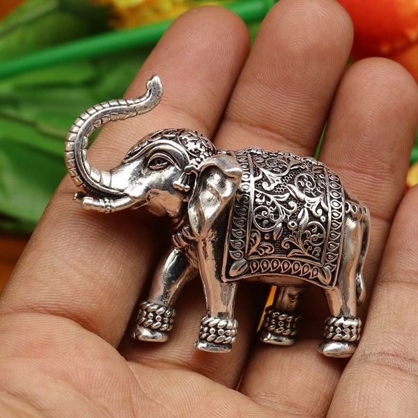 Pure Silver Elephant Statue Etsy