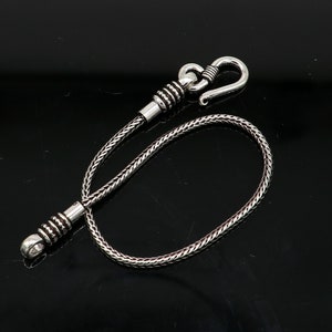 Pulseira de corrente de trigo sólido de prata esterlina 925 de 6 a 8,5&quot;, pulseira elegante e estilosa, joias de prata, melhor presente para meninas, pulseira nsbr274