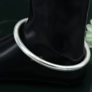 Handmade Vintage antique design indian traditional silver women&#39;s customized foot kada ankle kada hollow bracelet tribal jewelry nsfk14