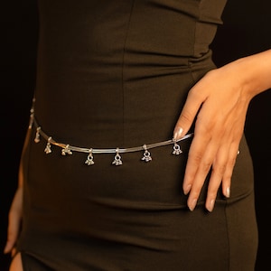 All size double line Adjustable 925 sterling silver handmade snake chain belly chain, waist chain, sari chain belt belly dance jewelry wch20