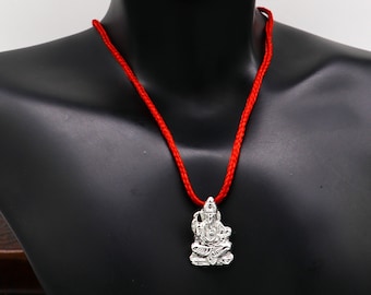 925 Sterling Silber maßgeschneiderte Idol Ganesha Design stilvolle Pedant, fabelhafte Anhänger unisex Schmuck aus Indien, einzigartige ausgefallene Schmuck ssp425