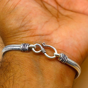 5mm 925 sterling silver handmade snake chain bracelet D shape Customized bracelet half round snake chain bracelet unisex sbr378