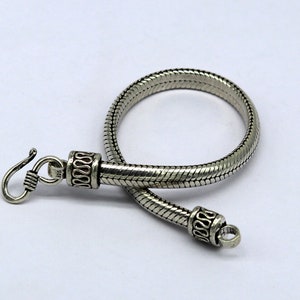 8&quot; 6 mm  925 sterling silver handmade vintage design snake chain style half round D shape bracelet, customized stylish  unisex gift nsbr207