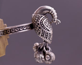 925 sterling silver handmade fabulous peacock design ring with amazing noisy jingle bells excellent customized jewelry for belly dance sr200