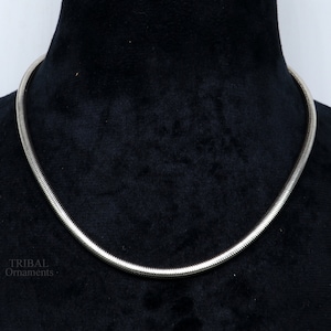 16&quot; TO 30&quot; 4 mm screw chain 925 sterling silver handmade snake chain pendant chain, necklace chain, silver trendy chain necklace ch158