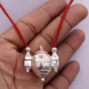 Vintage design solid silver lord Shiva Lingam box amulet container pendant Shiva lingam casket box mantra box tribal customized jewelry sa07