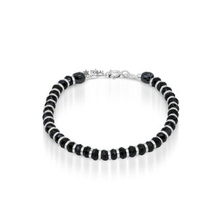925 sterling silver black beads Nazariya double use bracelet or anklet, protect from evil eyes, new born baby bracelet bbr505