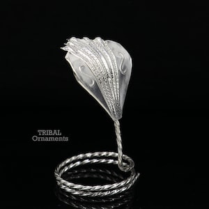 Solid silver handmade Divine Sheshnag mini panchmukhi snake or shiva snake for puja or worshipping, solid Diwali puja article su740