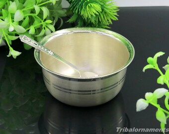 silver bowl for baby food