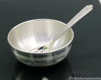 cost of silver bowl and spoon for baby