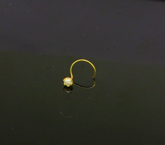 Gold nose pin single cheap stone with price