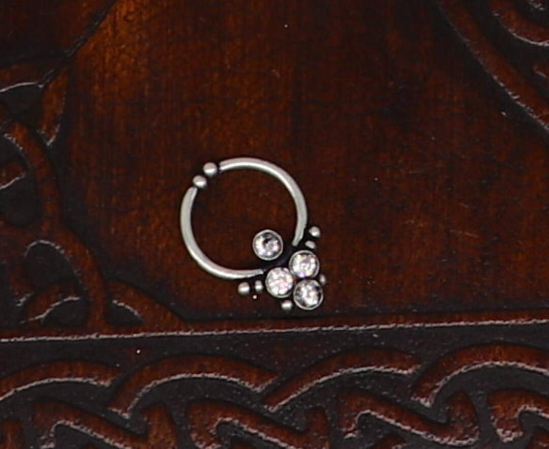 925 Fine Silver Fine Septum Ring Septum Nose Ring Non 