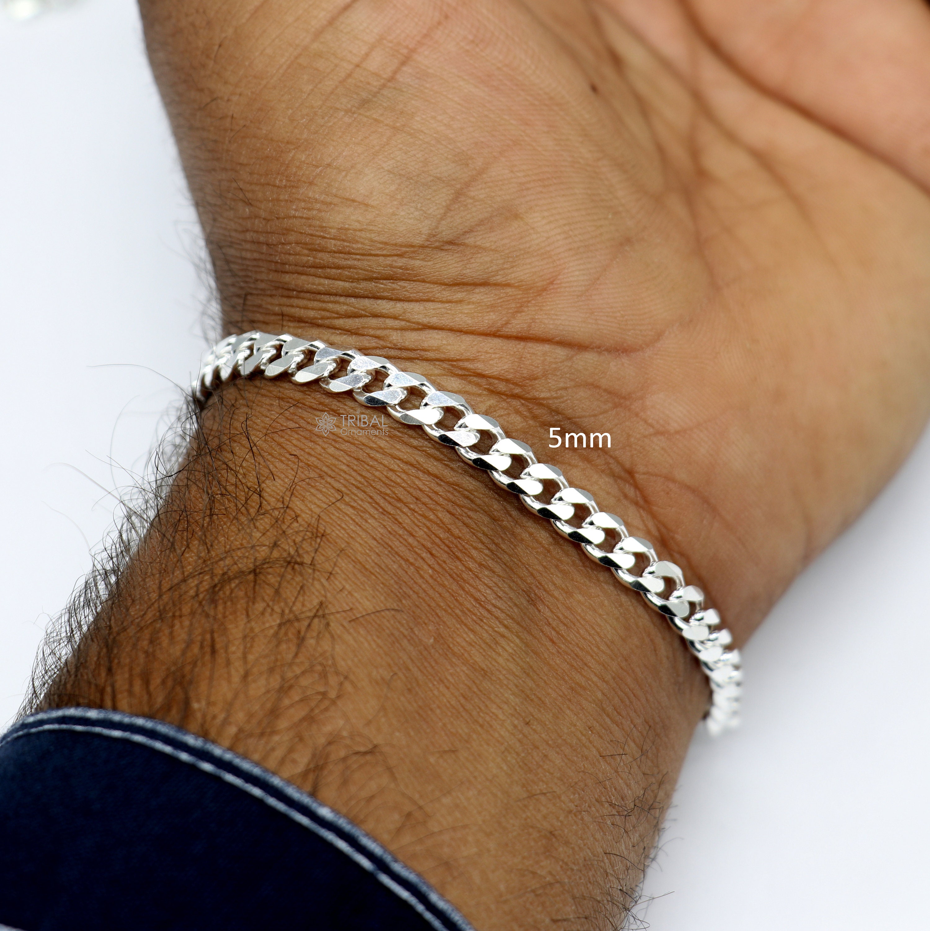 925 Sterling Silver Handmade Shiny Stylish 4mm/ 5mm/ 6mm 925 Sterling Silver Handmade Shiny Stylish 4mm/ 5mm/ 6mm