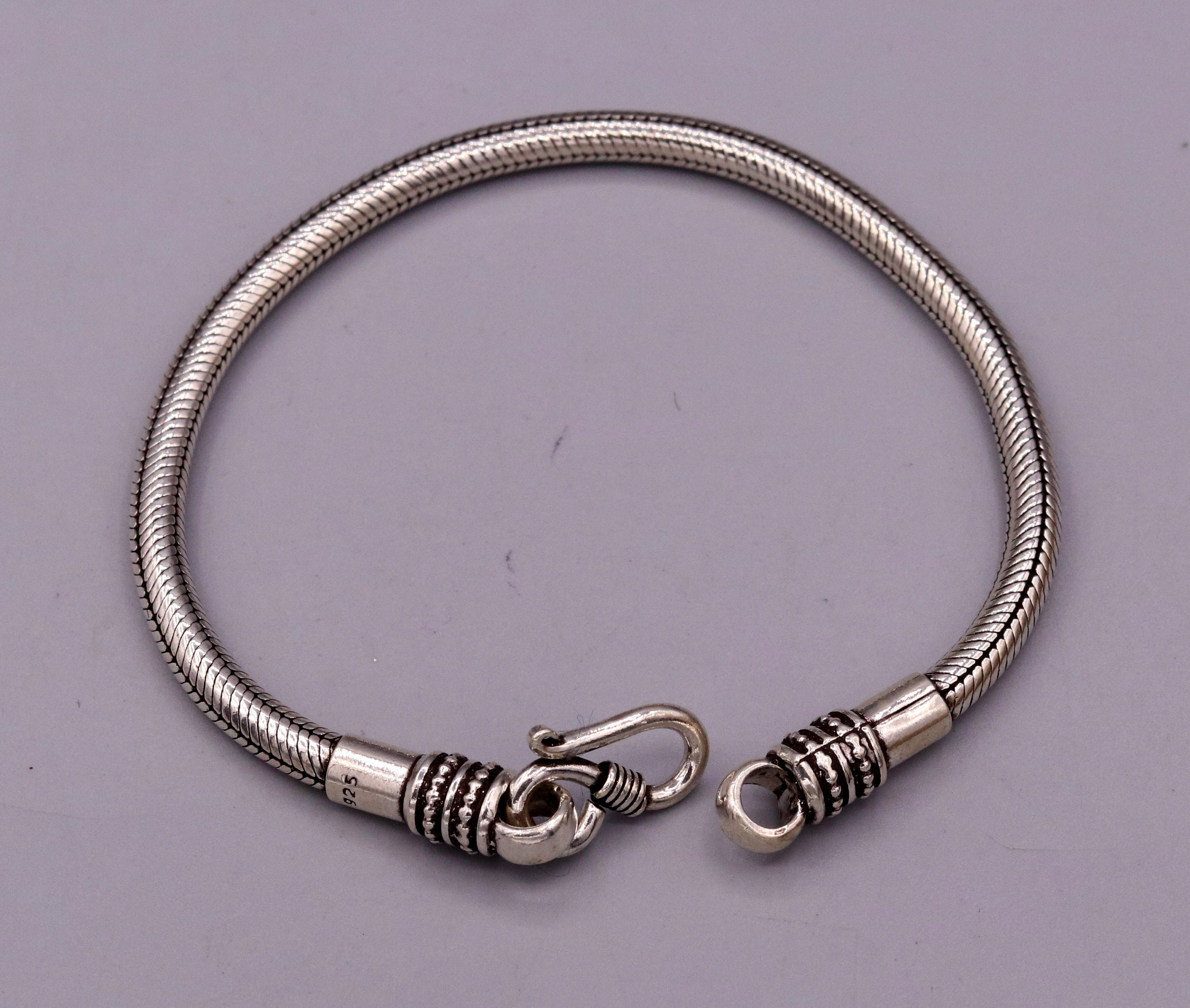 4mm 925 Sterling Silver Snake Chain 8.5 Bracelet - Etsy