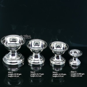 925 sterling silver handmade elegant oil lamp, silver home temple utensils, silver diya, deepak, silver deepam, silver puja article su1191