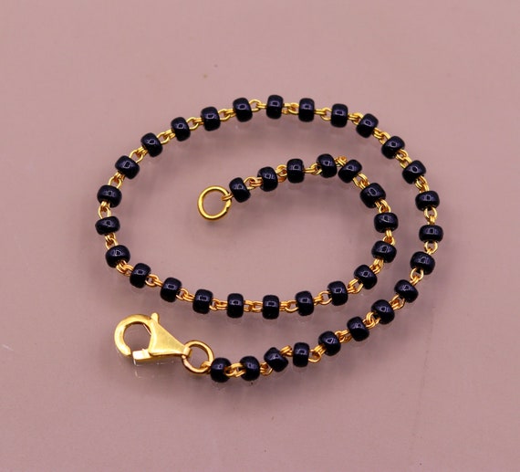 Turquoise black onyx Beaded handmade necklace at ₹2950 | Azilaa