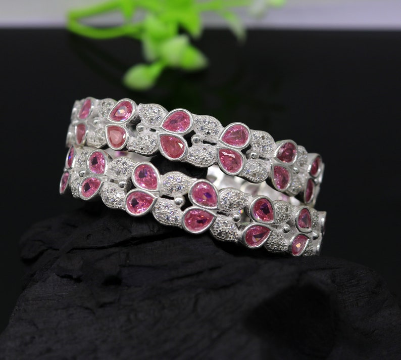 gorgeous multicolor stone stone stylish bangle excellent bridesmaid tribal jewelry nba77 925 sterling silver handmade Customized bangle