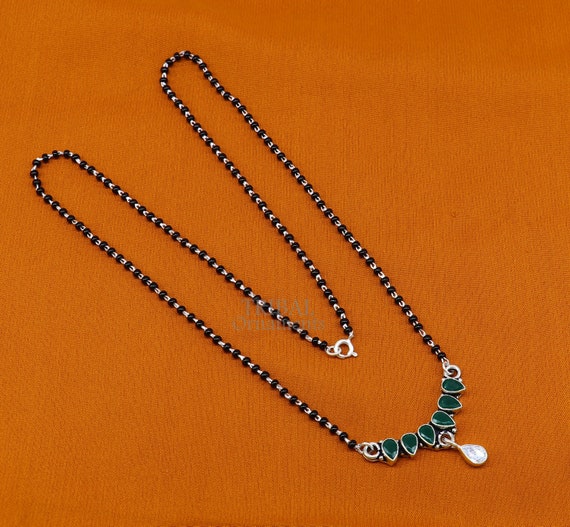 Trendy black beads chains discount