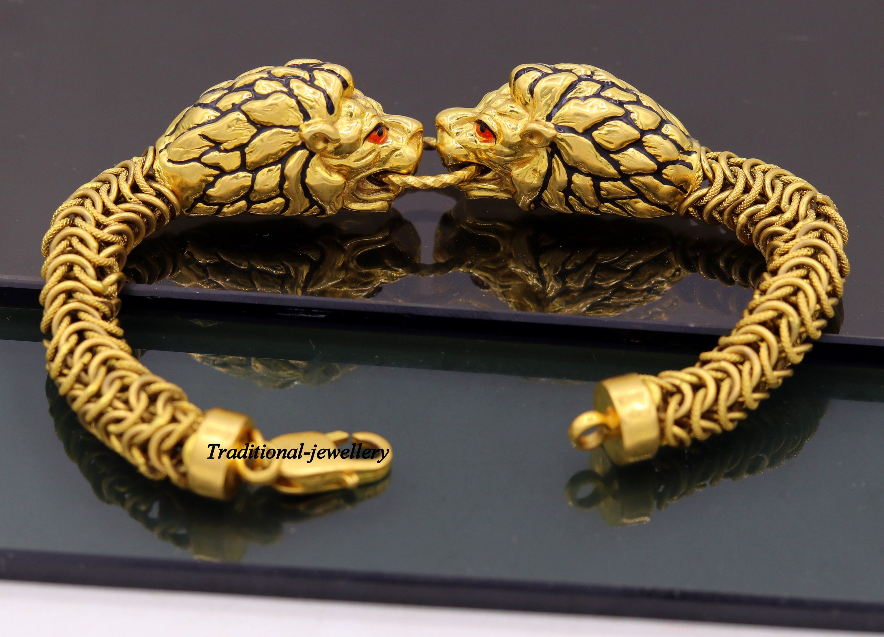 Lion Bracelet for Men | Stylish and Masculine Lion Design Bracelets –  NEMICHAND JEWELS