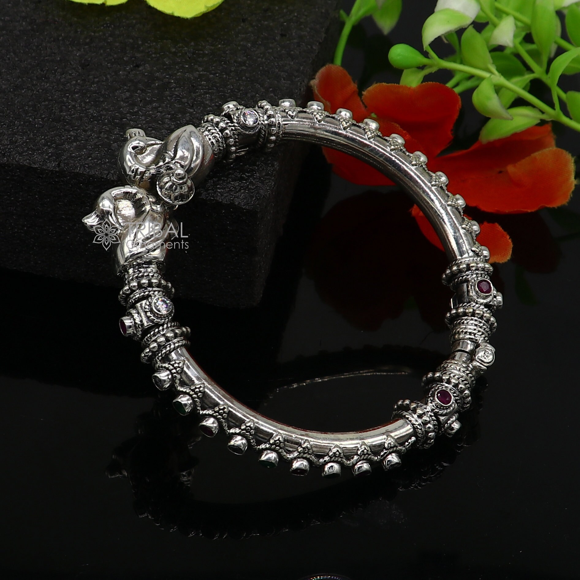 Vintage Traditional Style Sterling Silver Line Link Bracelet