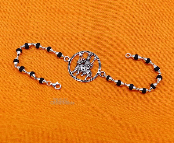 925 Sterling Silver Divine Durga,bhawani,amba Mataji Rakhi or Bracelet Best  Gift for Your Brother's for Special Gifing Rk195 - Etsy | Silver rakhi,  Silver, Rakhi bracelet