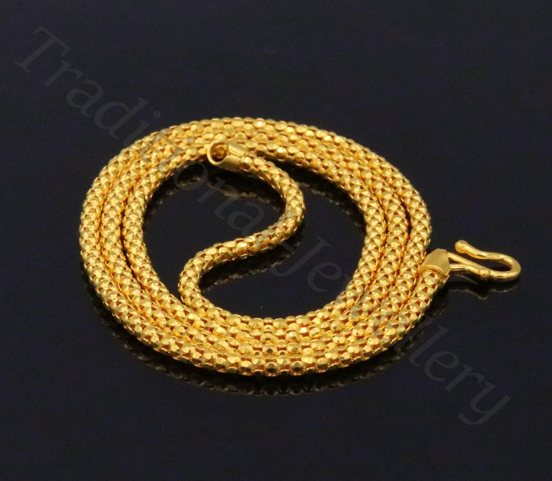 22 Carat Gold Gold Rope Chain 22k Buy Chandra Jewellers 22k Gold