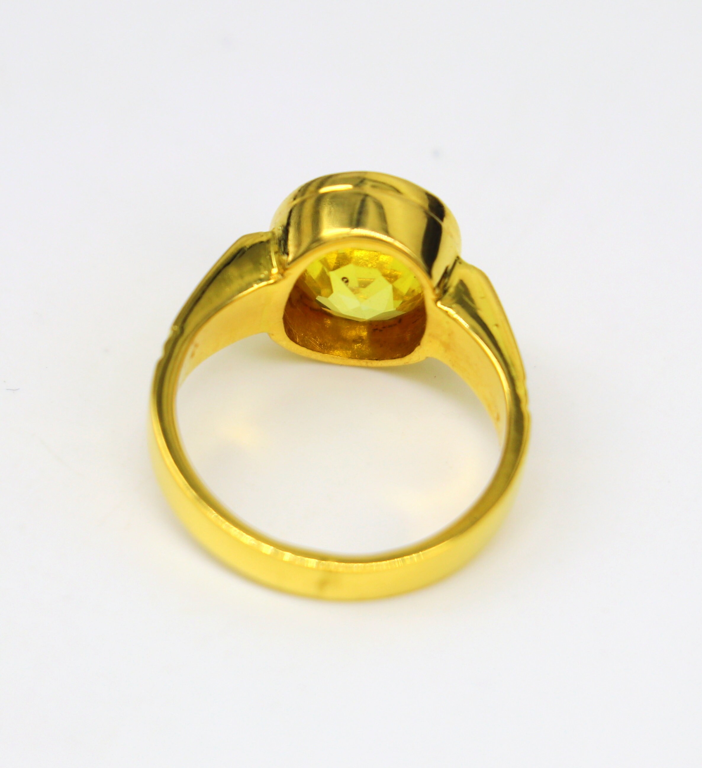 Yellow Gold Gemstone Fine Rings Ring 22k Metal Purity 7 Ring for sale | eBay