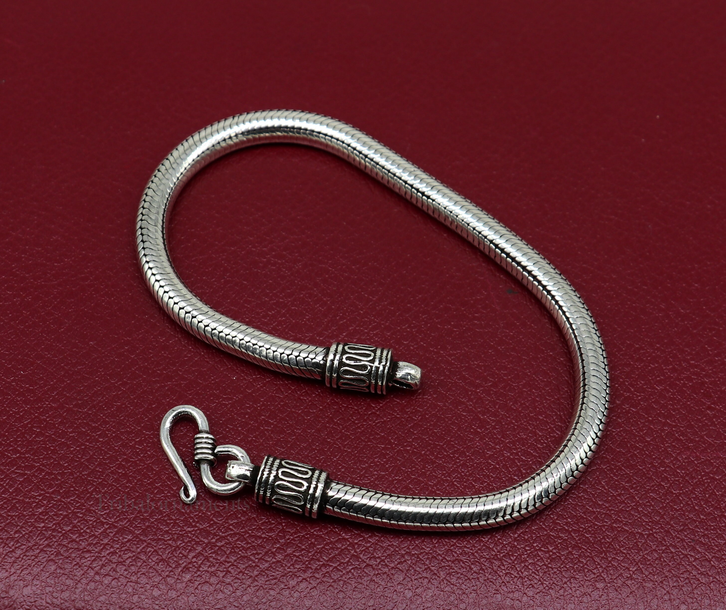 4.5 Mm 925 Sterling Silver Amazing Vintage Style Snake Chain