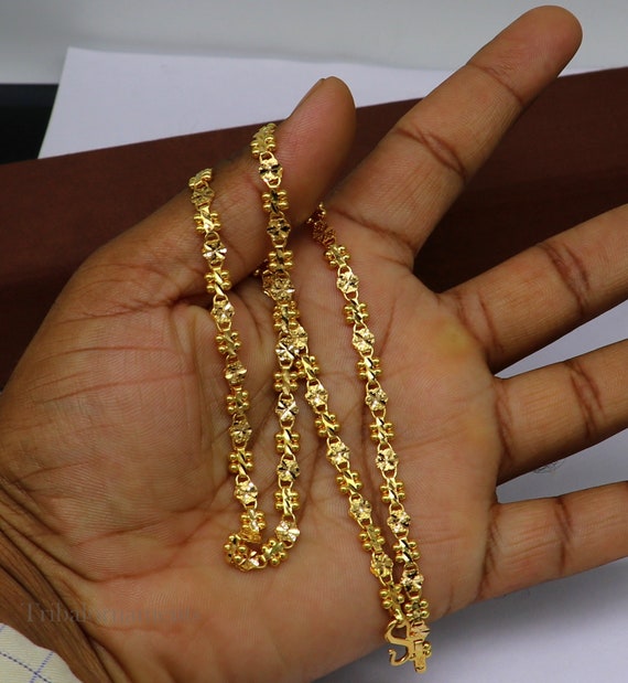 22kt イエロー ゴールド ハンドメイド ユニーク ヴィンテージ