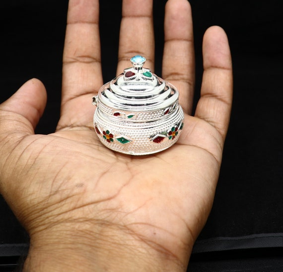 Vintage antique design Solid silver handmade trin… - image 2