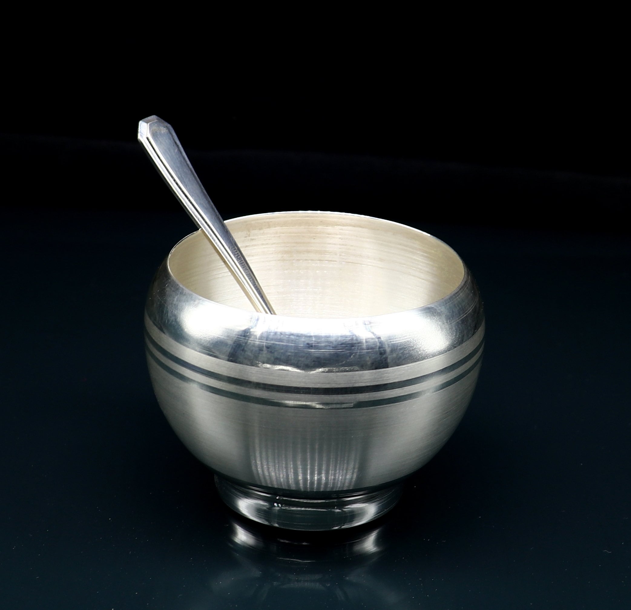 999 Fine Silver Handmade Small Baby Bowl and Spoon Set Silver Etsy UK