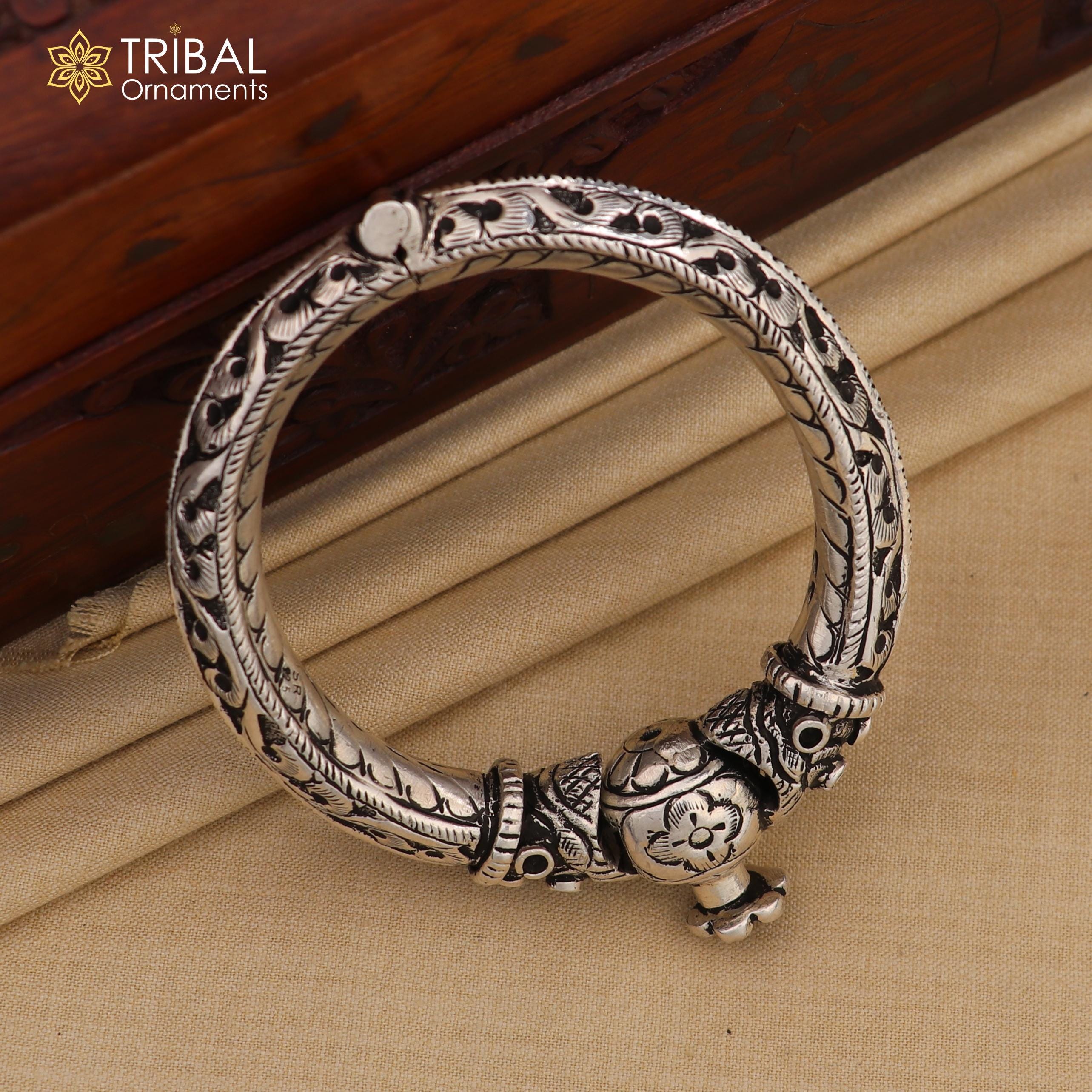 925 Sterling Silver Handmade Chitai Work Crocodile Face Fabulous