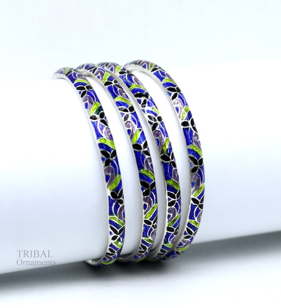 Vintage Rajasthani Sterling Silver Square Kada Bracelet Vintage Rajasthani Sterling Silver Square Kada Bracelet