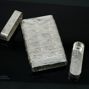 925 solid silver vintage floral design stylish trinket box, best royal luxury gift to anyone special stb325