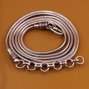 925 Sterling silver adjustable handmade snake chain vintage antique design belly chain long belly chain for belly dance wch001