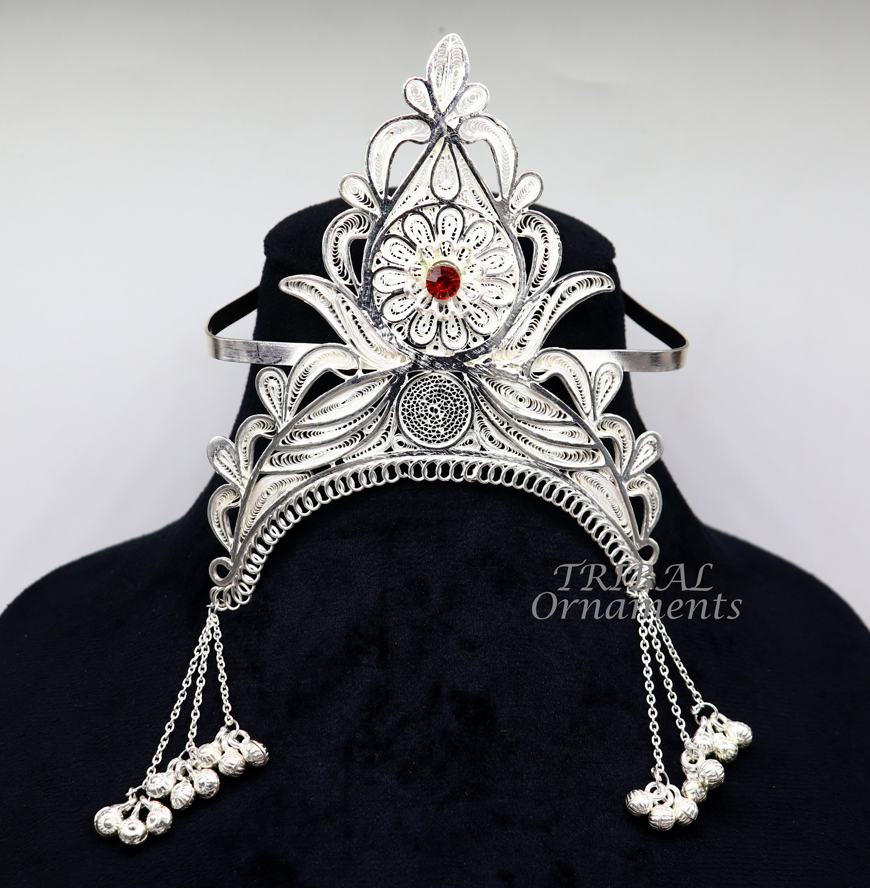 925 Sterling Silver Vintage Antique Design Handmade Mukut