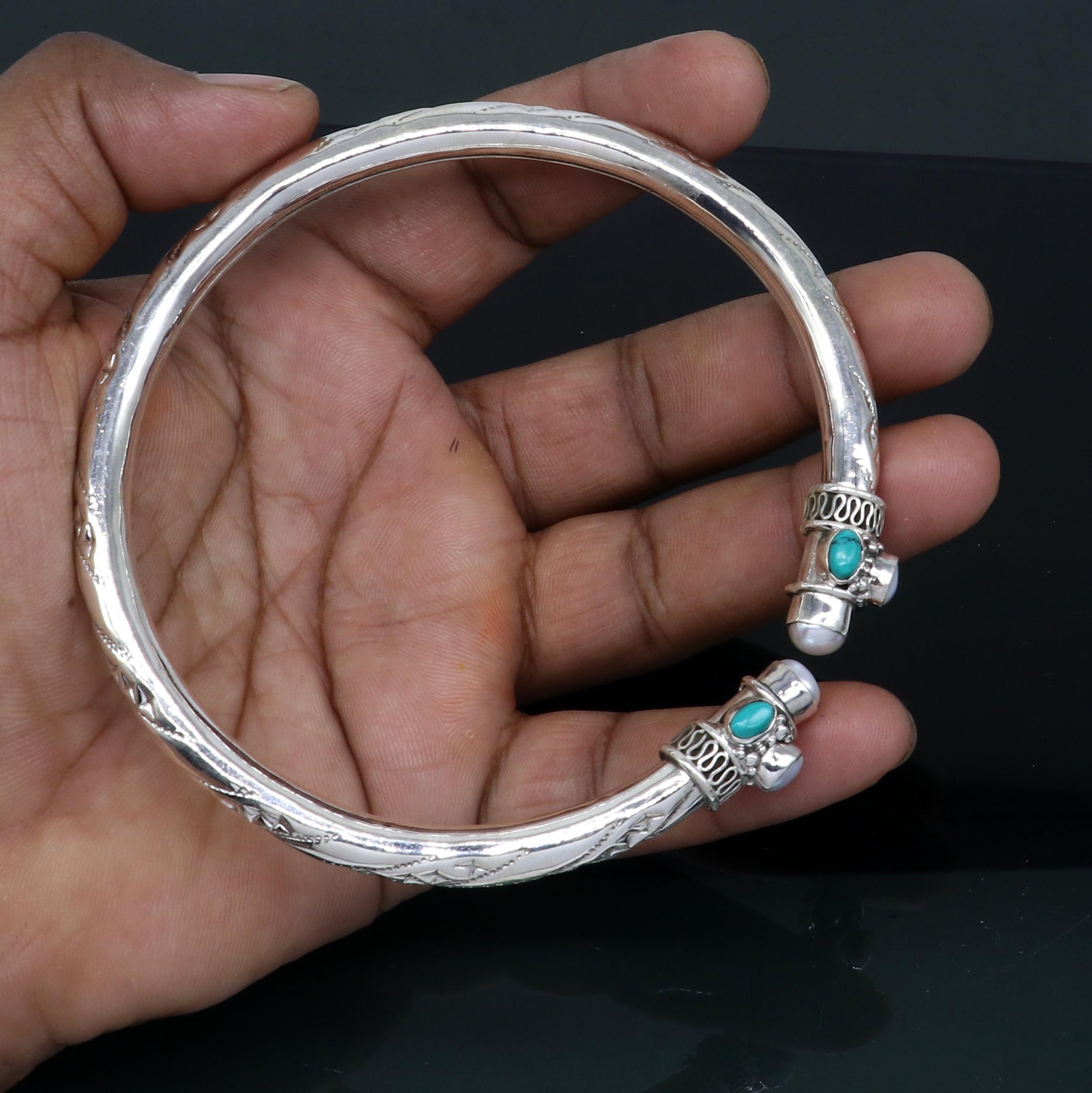 925 Sterling Silver Stylish Design Ankle Kada, Ankle Bangle