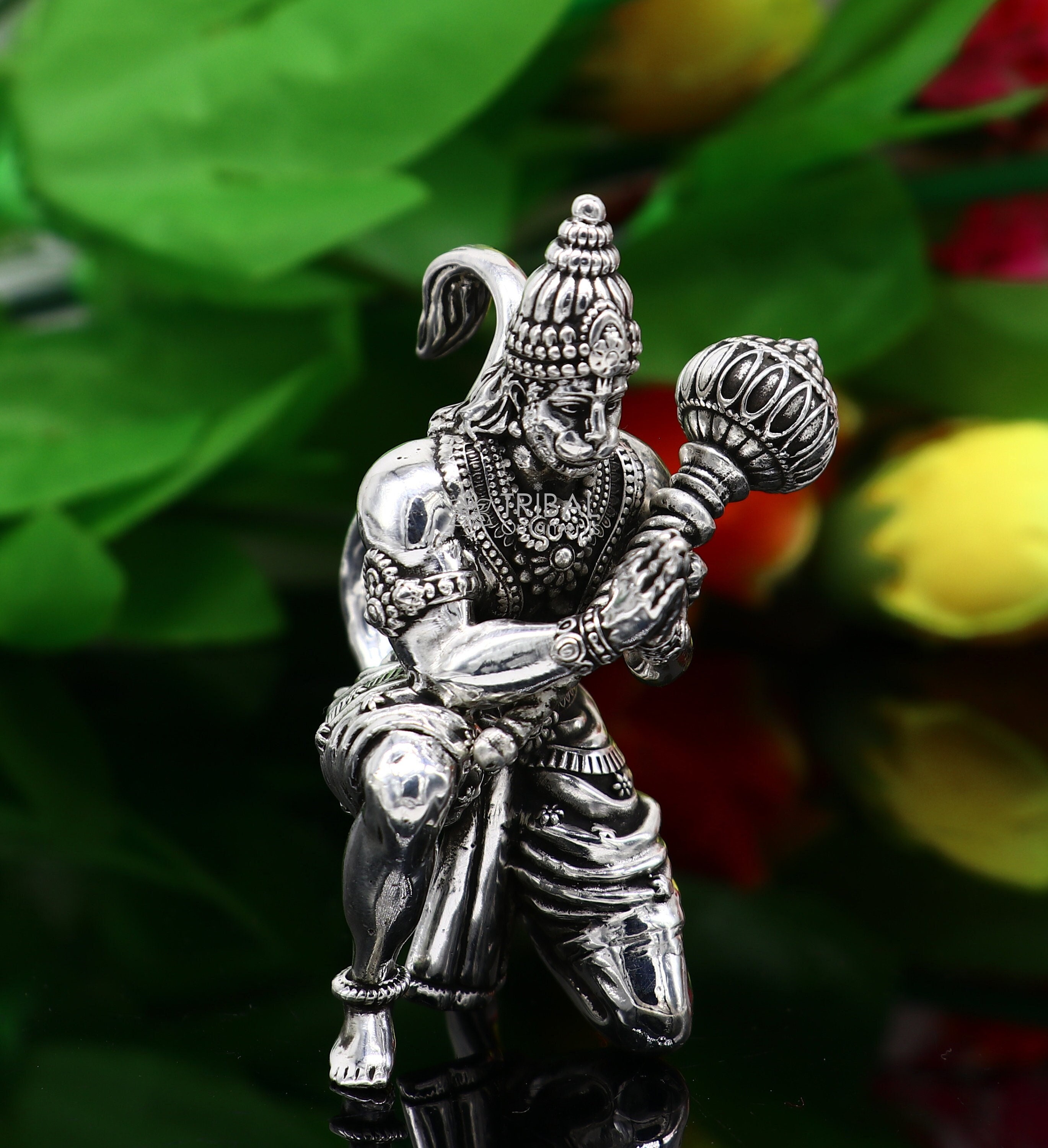 2.0 925 Silver Handmade Lord Hanuman Statue Best Puja