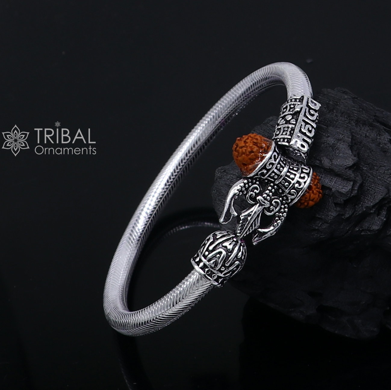 Casual Wear German Silver Rudraksha Bracelet at Rs 160/piece in Jaipur |  ID: 22683235212